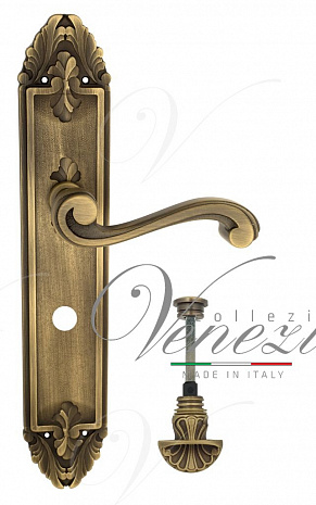 Дверная ручка Venezia "VIVALDI" WC-4 на планке PL90 матовая бронза