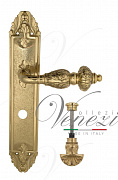 Дверная ручка Venezia "LUCRECIA" WC-4 на планке PL90 полированная латунь