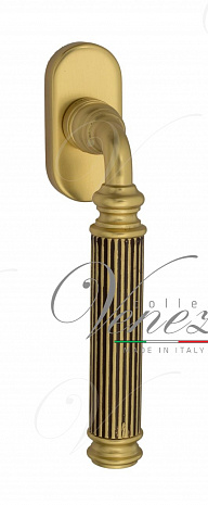 Ручка оконная Venezia "MOSCA" FW французское золото + коричневый