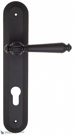 Дверная ручка на планке Fratelli Cattini "MARANI" CYL PL288-NM матовый черный