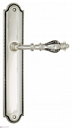 Дверная ручка Venezia "GIFESTION" на планке PL98 натуральное серебро + черный