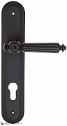 Дверная ручка на планке Fratelli Cattini "TORCELLO" CYL PL288-NM матовый черный