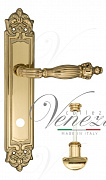 Дверная ручка Venezia "OLIMPO" WC-2 на планке PL96 полированная латунь