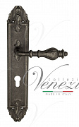 Дверная ручка Venezia "GIFESTION" CYL на планке PL90 античное серебро