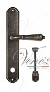 Дверная ручка Venezia "VIGNOLE" WC-2 на планке PL02 античное серебро