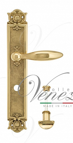 Дверная ручка Venezia "MAGGIORE" WC-2 на планке PL97 полированная латунь