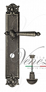 Дверная ручка Venezia "PELLESTRINA" WC-2 на планке PL97 античное серебро