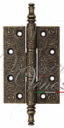 Дверная петля универсальная латунная с узором Venezia CRS011 102x76x4 античная бронза