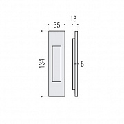 Ручка для раздвижной двери COLOMBO ID411-CM матовый хром (1шт.)