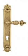 Дверная ручка Venezia "LUCRECIA" CYL на планке PL97 полированная латунь