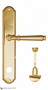 Дверная ручка на планке Fratelli Cattini "FARFALLA" WC-2 PL02-OLV полированная латунь