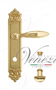 Дверная ручка Venezia "MAGGIORE" WC-2 на планке PL96 полированная латунь