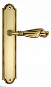 Дверная ручка Venezia "OPERA" на планке PL98 французское золото + коричневый
