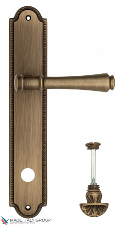 Дверная ручка Venezia "CALLISTO" WC-4 на планке PL98 матовая бронза