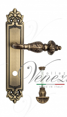 Дверная ручка Venezia "LUCRECIA" WC-4 на планке PL96 матовая бронза
