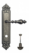Дверная ручка Venezia "GIFESTION" WC-2 на планке PL96 античное серебро