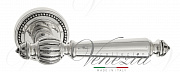 Дверная ручка Venezia "PELLESTRINA" D3 натуральное серебро + черный