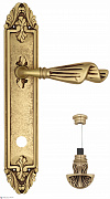 Дверная ручка Venezia "OPERA" WC-4 на планке PL90 французское золото + коричневый