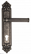 Дверная ручка Venezia "IMPERO" CYL на планке PL96 античное серебро