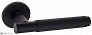 Дверная ручка на круглом основании Fratelli Cattini "UNA X" 7FS-NM матовый черный
