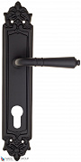 Дверная ручка на планке Fratelli Cattini "TOSCANA" CYL PL96-NM матовый черный