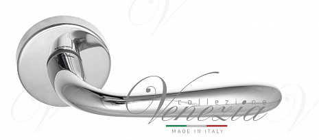 Дверная ручка на круглом основании Fratelli Cattini "GOCCIA" 7-CR полированный хром