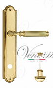 Дверная ручка Venezia "MOSCA" WC-2 на планке PL98 полированная латунь