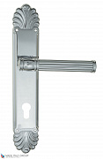 Дверная ручка Venezia "IMPERO" CYL на планке PL87 полированный хром
