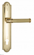 Дверная ручка Venezia "IMPERO" CYL на планке PL98 полированная латунь