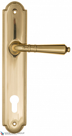 Дверная ручка на планке Fratelli Cattini "TOSCANA" CYL PL257-OLV полированная латунь