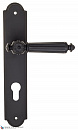 Дверная ручка на планке Fratelli Cattini "TORCELLO" CYL PL257-NM матовый черный
