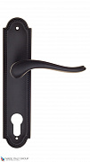 Дверная ручка на планке Fratelli Cattini "LAVERA" CYL PL248-NM матовый черный