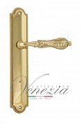 Дверная ручка Venezia "MONTE CRISTO" на планке PL98 полированная латунь