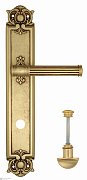 Дверная ручка Venezia "IMPERO" WC-2 на планке PL97 французcкое золото + коричневый