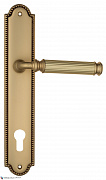 Дверная ручка Venezia "MOSCA" CYL на планке PL98 французское золото