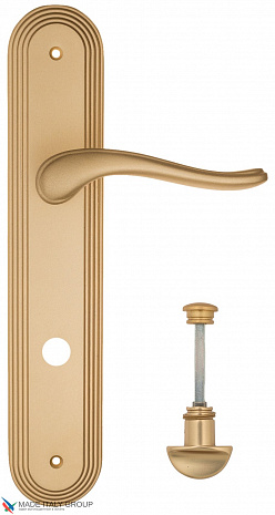 Дверная ручка на планке Fratelli Cattini "LAVERA" WC-2 PL288-BS матовая латунь