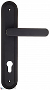 Дверная ручка на планке Fratelli Cattini "PIPPA" CYL PL288-NM матовый черный