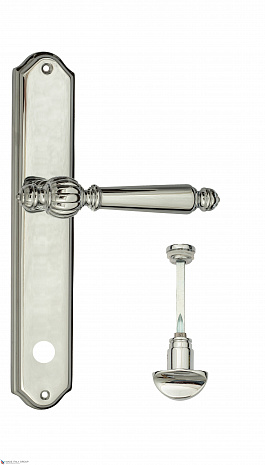 Дверная ручка Venezia "PELLESTRINA" WC-2 на планке PL02 полированный хром