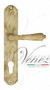 Дверная ручка Venezia ART "VIGNOLE" CYL на планке PL02 слоновая кость + медь