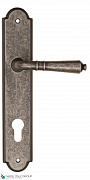 Дверная ручка на планке Fratelli Cattini "TOSCANA" CYL PL257-IA античное серебро