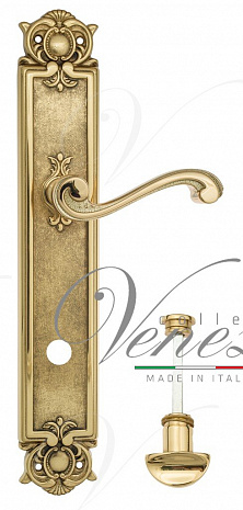 Дверная ручка Venezia "VIVALDI" WC-2 на планке PL97 полированная латунь