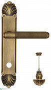 Дверная ручка Venezia "EXA ZIG" WC-4 на планке PL87 матовая бронза
