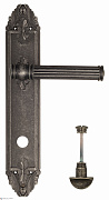Дверная ручка Venezia "IMPERO" WC-2 на планке PL90 античное серебро