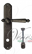 Дверная ручка Venezia "PELLESTRINA" WC-2 на планке PL02 античное серебро