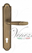 Дверная ручка Venezia "ANGELINA" CYL на планке PL98 матовая бронза