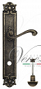 Дверная ручка Venezia "VIVALDI" WC-2 на планке PL97 античная бронза