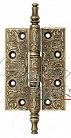 Дверная петля универсальная латунная с узором Venezia CRS011 102x76x4 матовая бронза