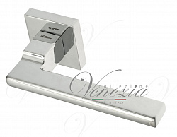Дверная ручка на квадратном основании Fratelli Cattini "SLIM" 8-CR полированный хром