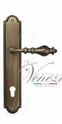 Дверная ручка Venezia "GIFESTION" CYL на планке PL98 матовая бронза