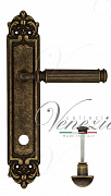 Дверная ручка Venezia "MOSCA" WC-2 на планке PL96 античная бронза